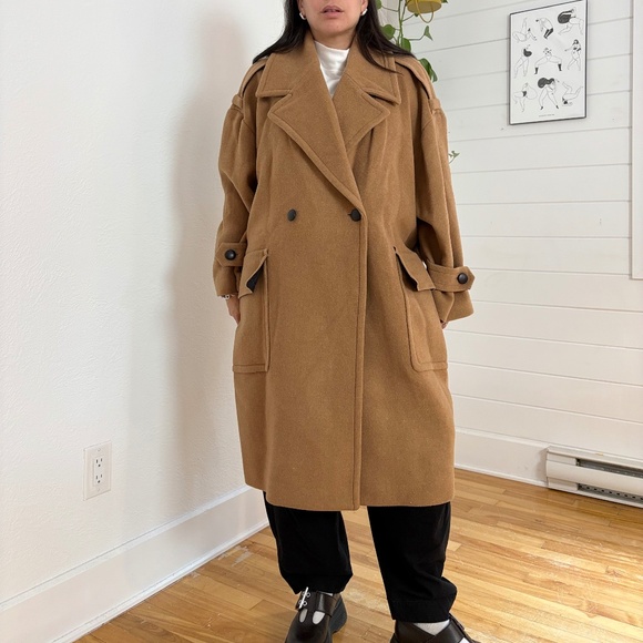 The kooples wool blend oversized belted coat - Picture 8 of 15